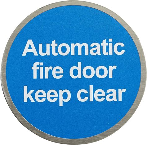 Fire Door Guru® Automatic Fire Door Keep Clear Sign 76mm Disc