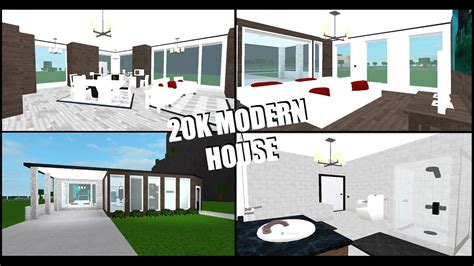20k Modern House Roblox Welcome To Bloxburg Budget Build Youtube