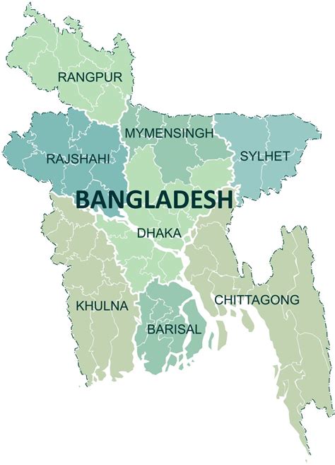 Administrative Map Of Bangladesh Detailed Administrative Map