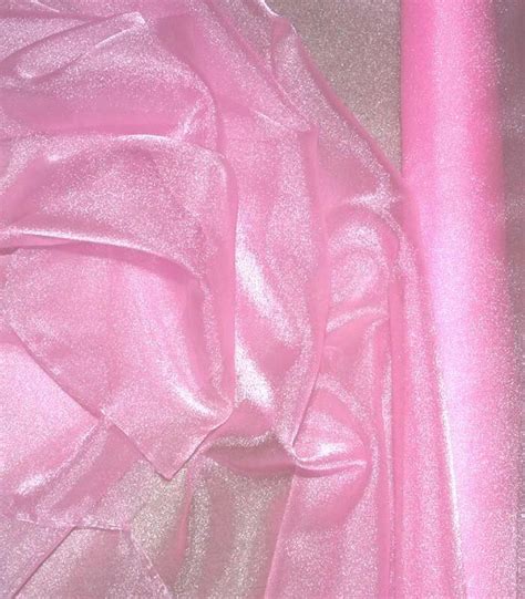 Sparkle Organza Fabric Shocking Pink 45 Wide Sheer