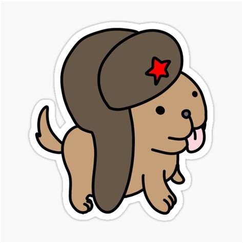 Comrade Doggo Sticker By Pghoul Redbubble