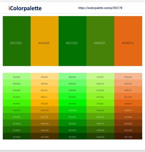 50 Green Color Palettes Curated Collection Of Color Palettes