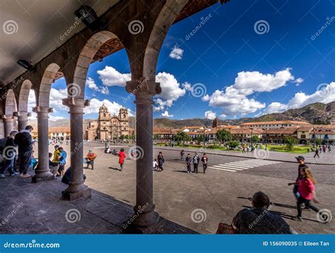 Huvudtorkan I Cusco Plaza De Armas Redaktionell Foto Bild Av Gr Va
