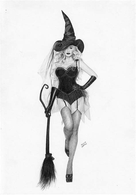 witch halloween pin up by timgrayson on deviantart