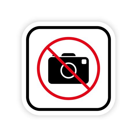 Ban Photo Camera Black Silhouette Icon No Allowed Zone Camera Capture