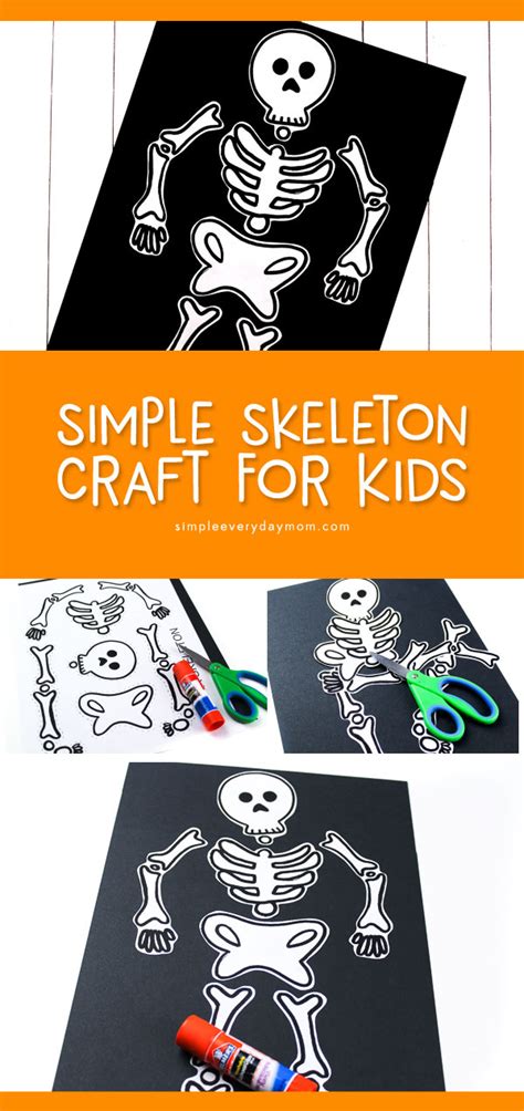 Easy Skeleton Halloween Craft For Kids Free Template