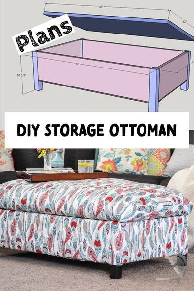 Diy Upholstered Storage Ottoman Diy Storage Ottoman Storage Ottoman