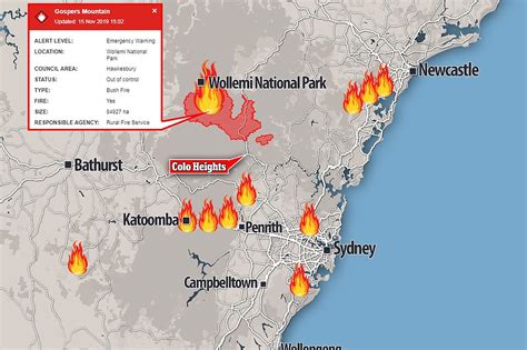 Map Of Queensland Fires November 2019
