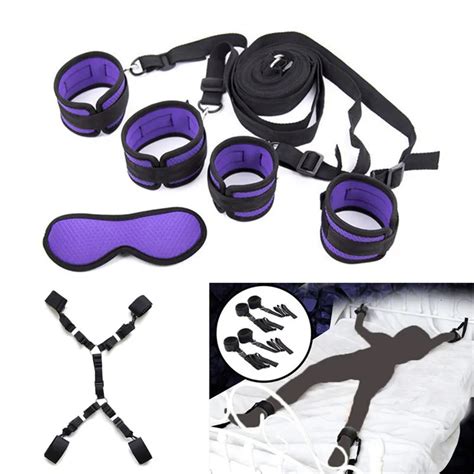 erotic under bed restraint system with handcuffs wrist and ankle cuffs exotic adult store for