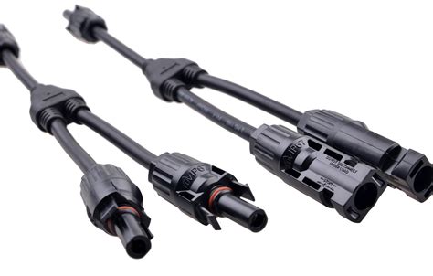 Mc4 Y Branch Pv Cable Connector Solar Panel Male And Female Connectors