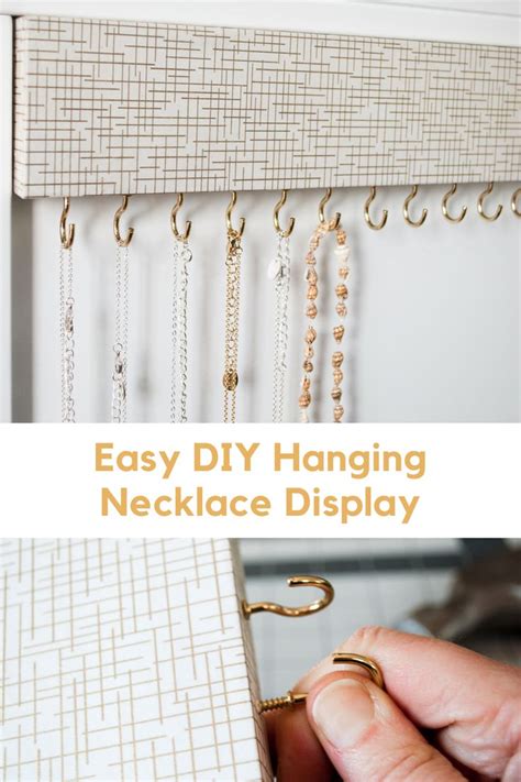 Easy Diy Jewelry Holder To Organize Necklaces Tangle Free Diy Jewelry