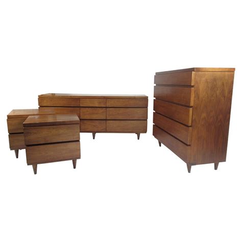 Log in to see price. Mid-Century Modern Walnut Bedroom Set by Bassett For Sale ...