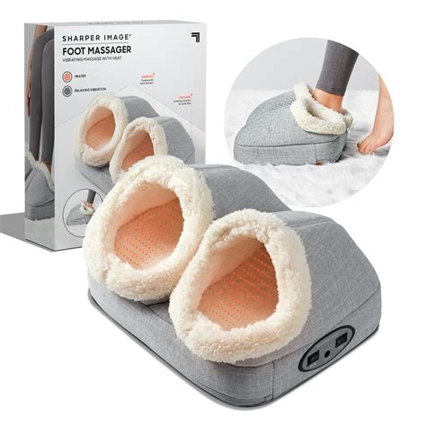 Sharper Image Heated Foot Massager Soothing Vibration For Achy Feet Relax Tired And Sore Toes