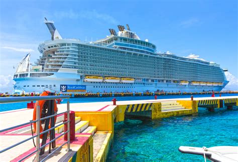 Royal Carribean Cruise Ship Oasis Of The Seas Docked In The Cozumel