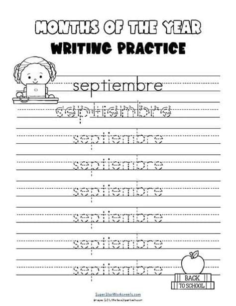 Spanish Months Of The Year Worksheets Superstar Worksheets