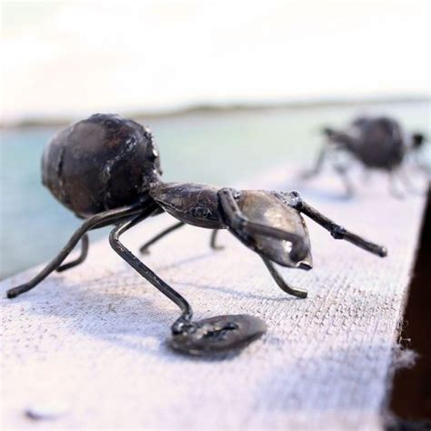 Recycled Metal Ants Set Ch05 Garden Ornaments Craft Works Gallery
