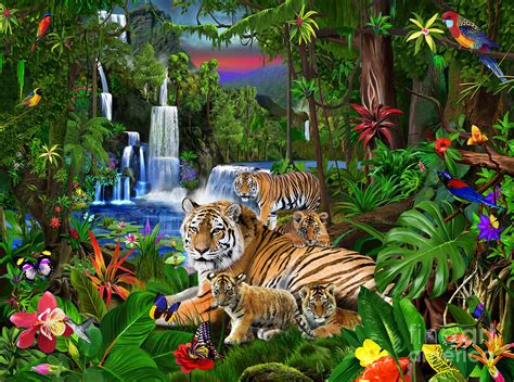 Tigers Of The Forest Digital Art By Mgl Meiklejohn Graphics Licensing