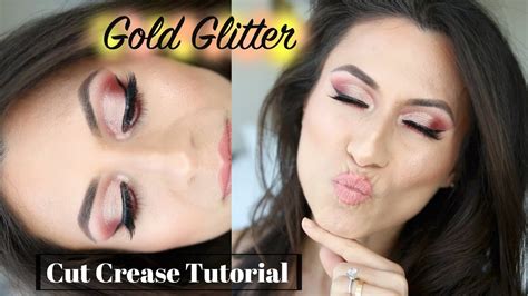Gold Glitter Cut Crease Tutorial Mariana Badra Youtube