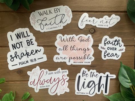 Faith Sticker Pack Bible Verse Stickers Scripture Etsy