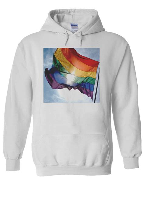Rainbow Flag Lgbt Gay Lesbian Proud Hoodie Sweatshirt Jumper Etsy