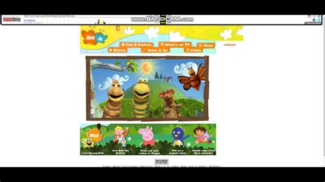 Nick Jr Uk The Early Worms Show Website Page 2008 2010 Youtube