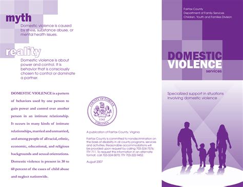 Domestic Violence Service Brochure Templates At