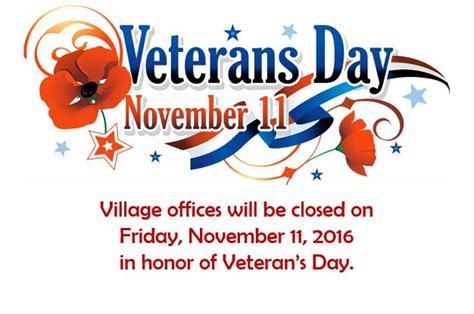 Veterans Day Office Closed 2 South Russell Village