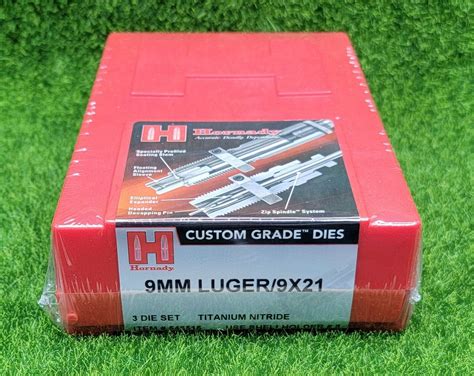 Hornady 9mm Luger9x21 Custom Grade Reloading 3 Die Set Full Length