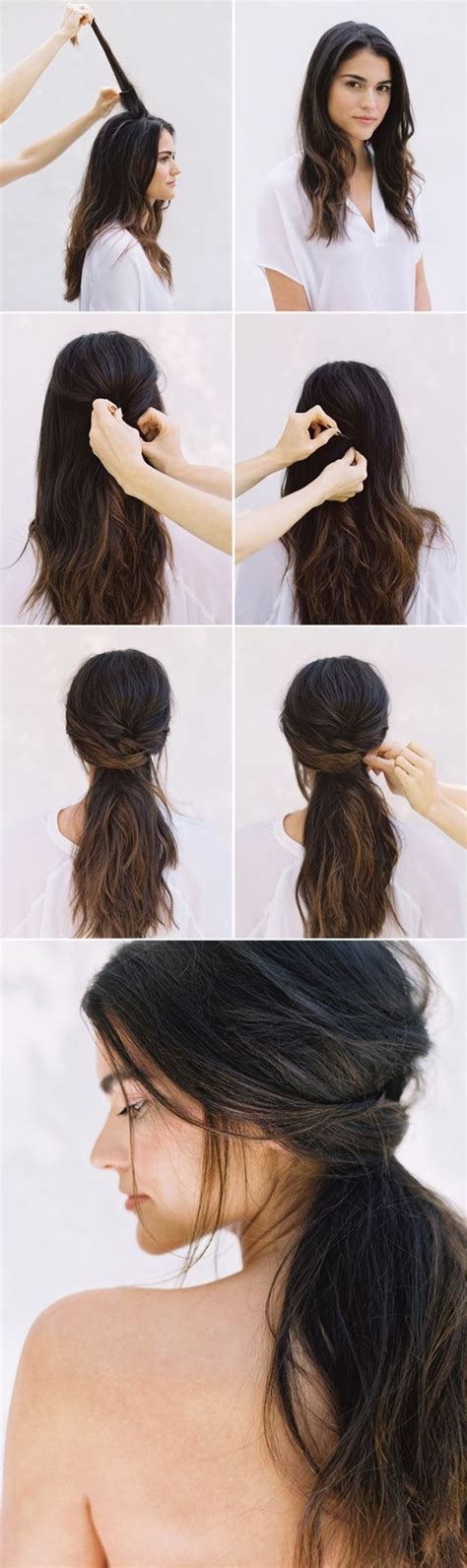 Easy updo for short hair this easy updo for short hair is as simple as pulling your hair back with braids and bobby pinning the pieces. 15 Best of Quick Easy Updo Hairstyles For Thick Hair