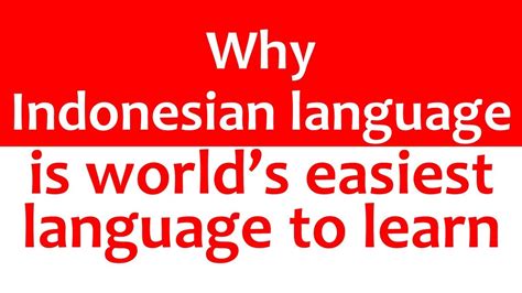 Bahasa Indonesia Worlds Easiest Language To Learn Youtube