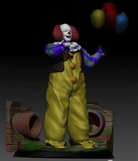 Pennywise It 80s Horror 3d Stl File For 3d Printer 3d Print Etsy
