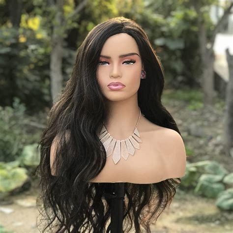 realistic female mannequin head model with shoulder display manikin head bust for wigs makeup