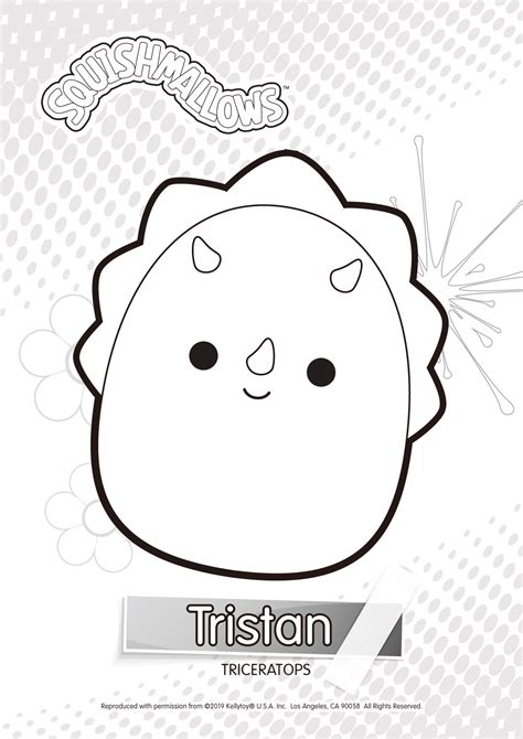Squishmallows Tristan Coloring Pages