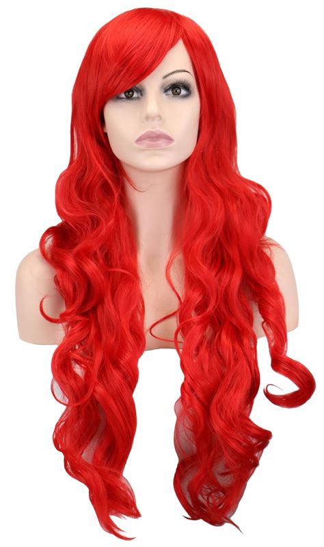 Long Curly Red Cosplay Wigs For The Little Mermaid Costume Ariel High