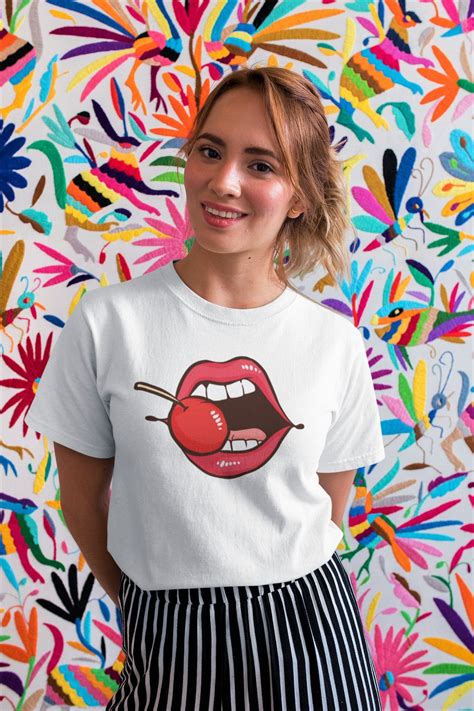 Lips T Shirt Red Lips Shirt Lips Cherry Tee Graphic Shirt Etsy Lips Shirt Trendy Tshirts