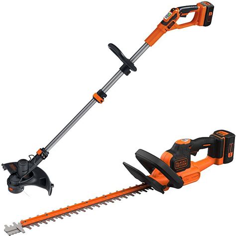 Black And Decker 36v Cordless Strimmer And Hedge Trimmer Twinpack 2 X 20ah