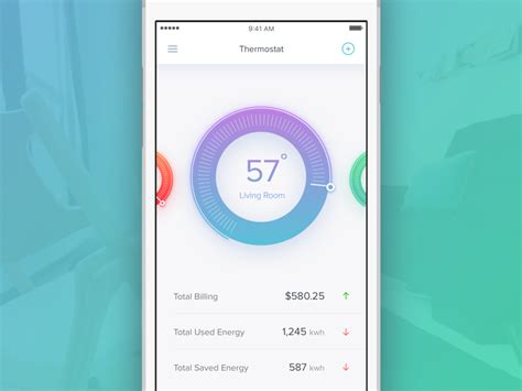 The app allows users to turn their phone into a digital thermometer. #Exploration | Thermostat Dashboard Mobile App by Dwinawan ...