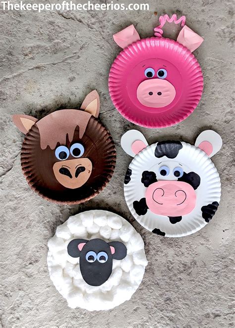 Paper Plate Farm Animals Animal Crafts For Kids Pig Crafts Toddler