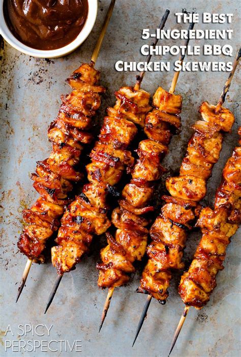 I usually throw ingredients together and it turns out great. Chipotle BBQ Chicken Skewers - A Spicy Perspective