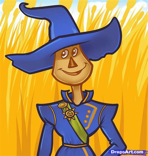 How To Draw Scarecrow Dorothy Of Oz Step By Step Movies Pop Culture