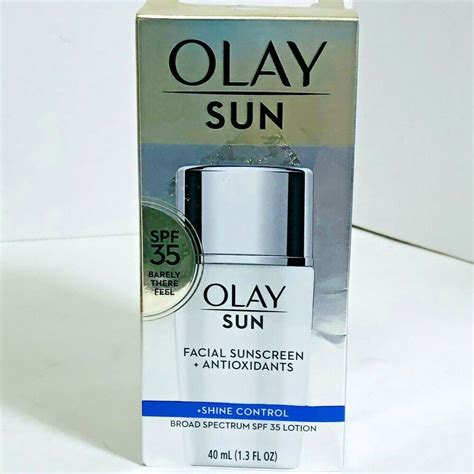 X1 Olay Sun Facial Sunscreen Spf 35 Antioxidants Shine Control 40ml For