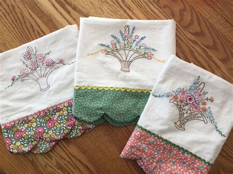 Embroidery Dishtowels Embroidery Dish Towels Scallop