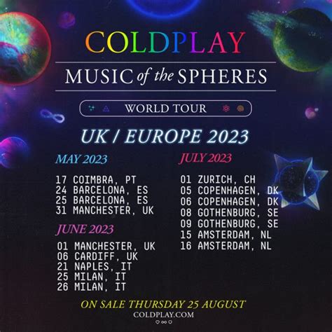 Coldplay Tour 2023 Europe