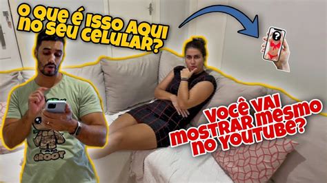 peguei o celular dela casal chup4 cabra youtube