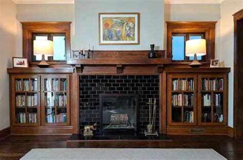 Red Oak Craftsman Style Bookcases Edgewater Woodwork