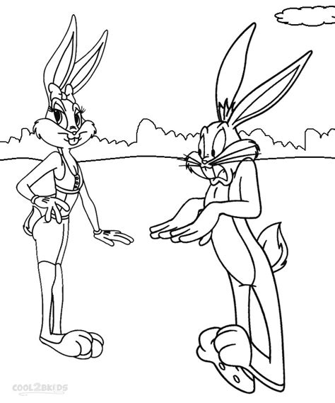Bugs Bunny Kissing Lola Bunny Coloring Pages Coloring Pages