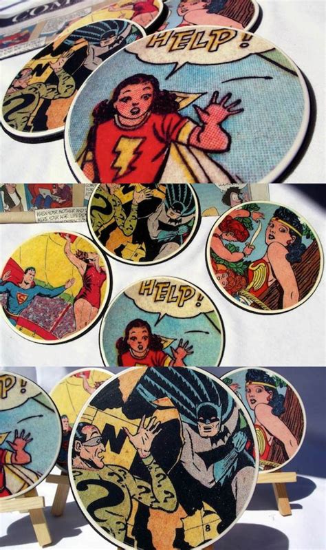 Diy Comic Book Coasters Made With Mod Podge Comic Book Crafts