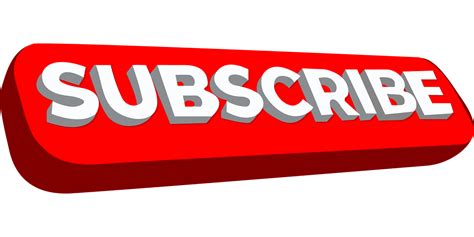Subscribe Button 3d Free Vector Graphic On Pixabay