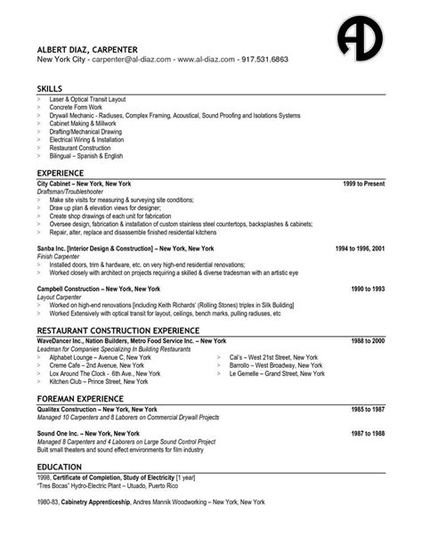 Being able to format your emails has several benefits. carpenter experience sample - Yahoo India Image Search results | Woodworking jobs, Woodworking ...