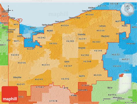 Political Shades Map Of Zip Codes Starting With 903
